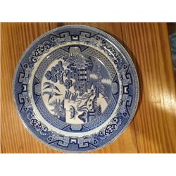 Beautiful oriental plate, has no name. color: Blue & Cr