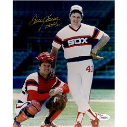 TOM SEAVER AUTOGRAPHED 'HUGGING CATCHER' 8X10 PHOTO INS
