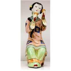 CHINESE PORCELAIN WOMEN STATUESQUE FIGURE