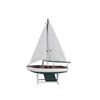 Image 1 : Hand Made It Floats 12" - Green Floating Sailboat