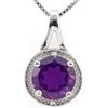 Image 1 : GENUINE 2.30 CTW AMETHYST AND 0.01 CTW DIAMOND PLATINUM