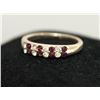 Image 1 : CLEAR & PURPLE CZ SILVER RING