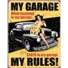 Image 1 : LEGENDS - MY GARAGE METAL SIGN