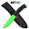 Image 1 : 10" MTECH FULL TANG GREEN FIXED BLADE KNIFE