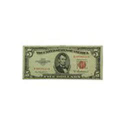 1953s $5.00 U.S. Note Red Seal XF