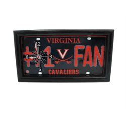 Cavaiers License Plate Clock