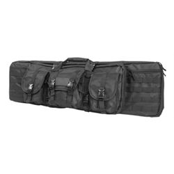 42" ALL BLACK DUAL CARBINE RIFLE CARRYING CASE