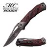 Image 1 : 5" CLOSED RED AND BLACK M.C S/A KNIFE