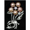 Image 1 : CLASSIC PEACH PEARL CZ BROOCH