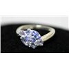 Image 1 : .925 STERLING SILVER TANZAITE RING 0.90 CTW