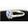 Image 2 : .925 STERLING SILVER TANZAITE RING 0.90 CTW