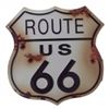 Image 1 : RT 66 DIE CUT RUSTIC METAL SIGN