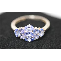 .925 STERLING SILVER 1.10 CTW TANZANITE RING