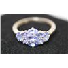 Image 1 : .925 STERLING SILVER 1.10 CTW TANZANITE RING