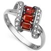 Image 1 : GENUINE 1.18 CTW GARNET AND 0.01 CTW DIAMOND PLATINUM P