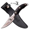 Image 1 : ELK RIDGE 8" BLACK PAKKAWOOD HANDLE FIXED BLADE KNIFE