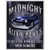 Image 1 : MIDNIGHT AUTO PARTS METAL SIGN