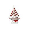 Image 1 : Hand Made Red Striped Pacific Sailer 9"