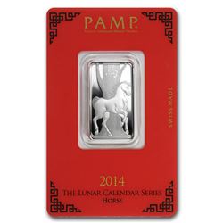 10 gram Silver Bar - Pamp Suisse (Year of the Horse)