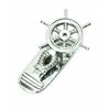 Image 1 : Nautical Chrome Ship Wheel Paper Clip 5"