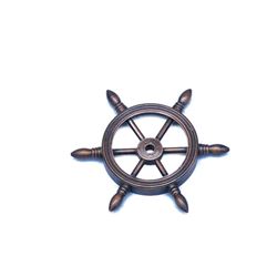 Nautical Antique Style Copper Ship Wheel Paperweight 4"