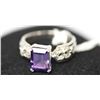 Image 1 : .925 STERLING SILVER 0.90 CTW AMETHYST RING
