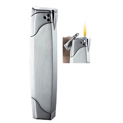 Visol Indira Satin Chrome Traditional Flame Lighter For