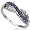 Image 1 : GENUINE 0.44 CTW SAPPHIRE AND 0.01 CTW DIAMOND PLATINUM
