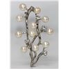 Image 1 : WHITE PEARL CZ BROOCH TREE BRANCH STYLE .925 STERLING S