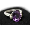 Image 1 : .925 STERLING SILVER 7.05 CTW AMETHYST RING