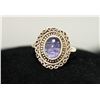 Image 2 : OVAL TANZANITE RING .925 STERLING SILVER 2.01 CTW