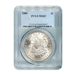 1880 $1 Morgan Silver Dollar PCGS MS65