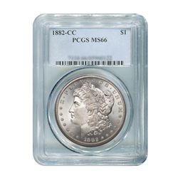 1882-CC $1 Morgan Silver Dollar - PCGS MS66