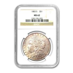 1883-S $1 Morgan Silver Dollar - NGC MS62