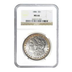 1886 $1 Morgan Silver Dollar - MS65