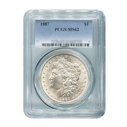 1887 $1 Morgan Silver Dollar - PCGS MS62