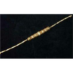 JEWELLERY, ARMBAND, 18K RÖTT/VITT GULD SAMT SILVER MED 7 ANTIKSLIPADE BRILJANTER CA. 2 CT…