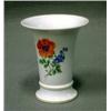 Image 1 : EUROPEAN CERAMIC 1, VAS, MEISSEN, UTSVÄNGD MYNNING, DEKOR AV POLYKROMA BLOMMOR, H14…