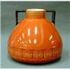 Image 1 : SWEDISH CERAMIC 2, VAS, JUGEND, BUKIG, RAKA HÄNKLAR, ORANGE GLASYR, SANNOLIKT ALF WALLANDER, RÖRS…