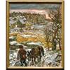 PAINTINGS & SCULPTURES, OLLE NORDBERG 1905-86, OLJEMÅLNING, HÄSTEN SKALL VATTNAS, 65X54, SIGN.…