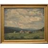 PAINTINGS & SCULPTURES, KARL HUMBALDT F. 1882 TYSK, OLJEMÅLNING, BONDGÅRD I SOMMARLANDSKAP, 50X65…