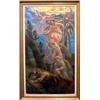 PAINTINGS & SCULPTURES, GEORG PAULI 1855-1935, OLJEMÅLNING, "NEDSTIGANDE ÄNGLAR" 130X75, MONOSIGN…