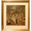 PAINTINGS & SCULPTURES, RUDOLF CARLBORG 1892-1963, AKVARELL, UTTÅG EFTER VIGSELN, 35X32, SIGN. -1…