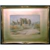 PAINTINGS & SCULPTURES, ERNEST POTTER, AKARELL, SLOTTSRUIN, ENGLAND 1800-TALETS SENARE DEL, 30X40…