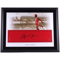 Michael Jordan Signed LE  Gatorade Dunk  26x36 Custom Framed Authentic Game-Used Floor Piece (UDA CO