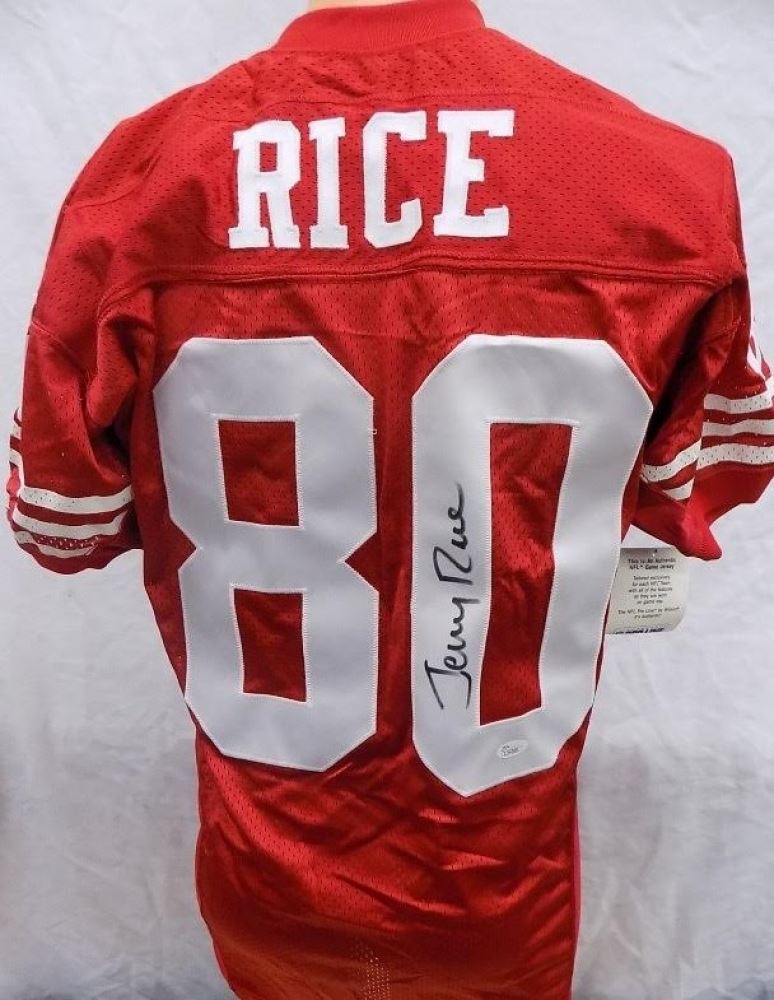 jerry rice jersey autographed