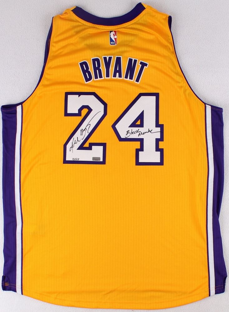 Kobe Bryant Signed Le Lakers Authentic Adidas On Court Jersey Inscribed Black Mamba Of 124 Panin