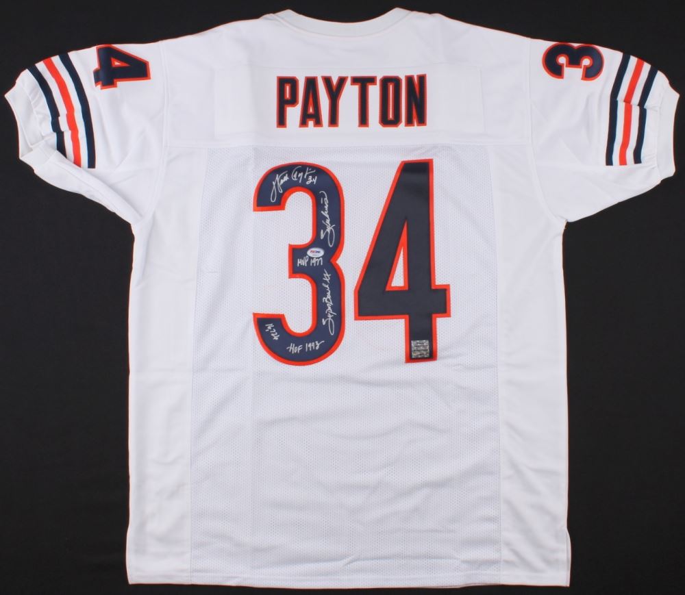 walter payton autographed jersey