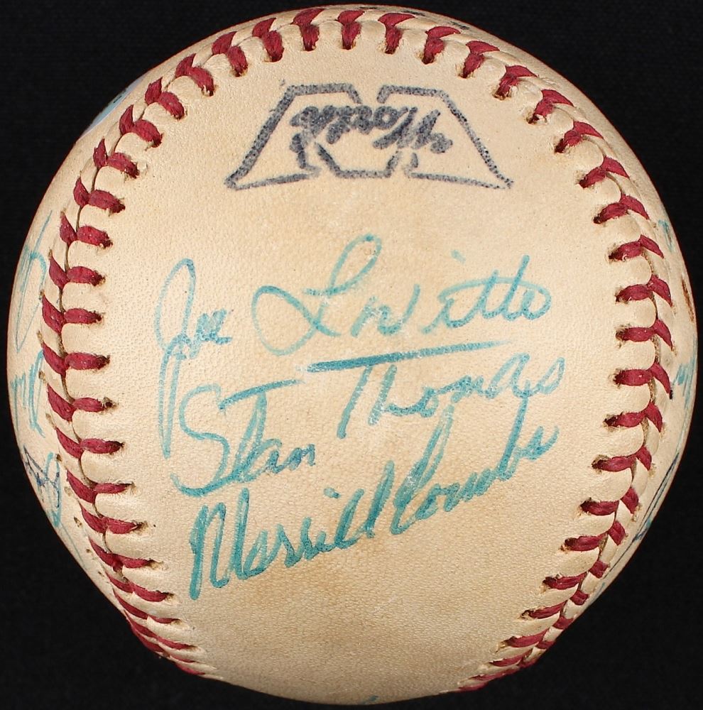 1975 Rangers Team-Signed OL Baseball with (15) Signatures Including ...
