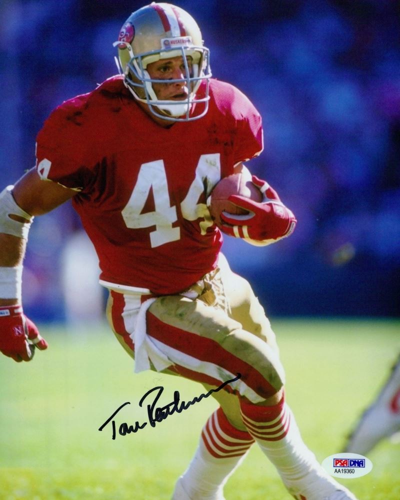 Tom Rathman Signed 49ers 8x10 Photo (PSA COA)